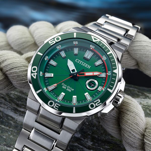 Citizen Gents Sport Eco Drive Stainless Steel Bracelet Watch Peter