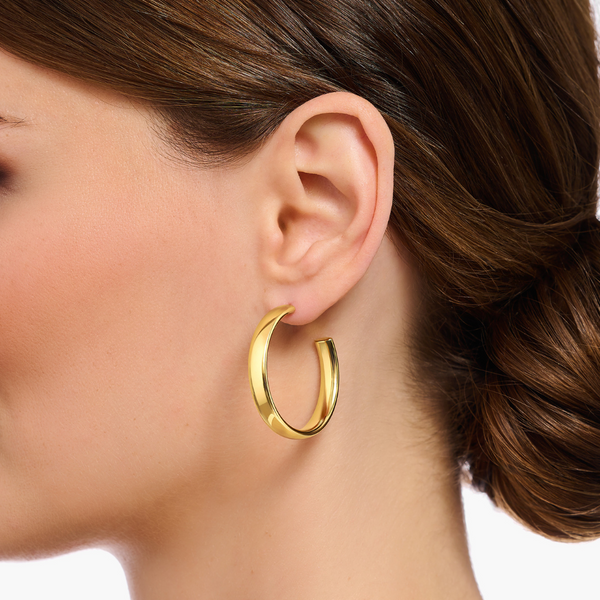 Thomas Sabo 36mm Gold Plated Chunky Hoop Earrings Peter Jackson