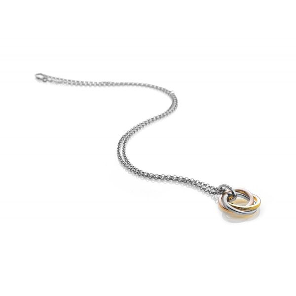 Hot Diamonds Calm Trio Rose and Yellow Gold Plated Pendant