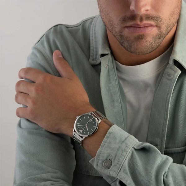 Emporio Armani 43mm Green Dial Ruggero Bracelet Watch| Peter Jackson