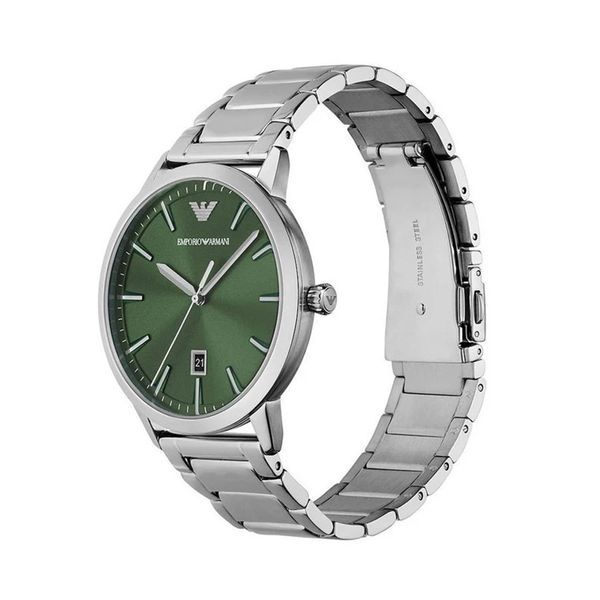 Emporio Armani 43mm Green Dial Ruggero Bracelet Watch| Peter Jackson