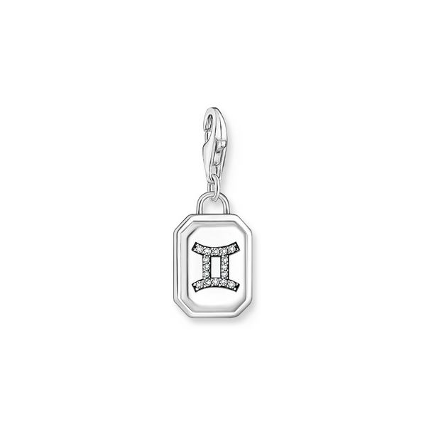Thomas Sabo Zirconia Gemini Zodiac Sign Silver Charm 