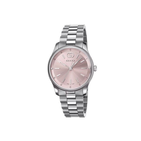 Gucci G- Timeless 29mm Pink Quartz Slim Bracelet Watch 