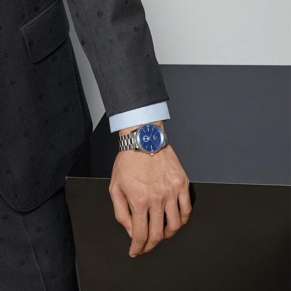 Gucci G-Timeless 40mm Blue Stainless Steel Automatic Bracelet Watch