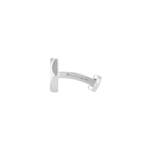 Gucci Trademark Hexagon Silver Cufflinks