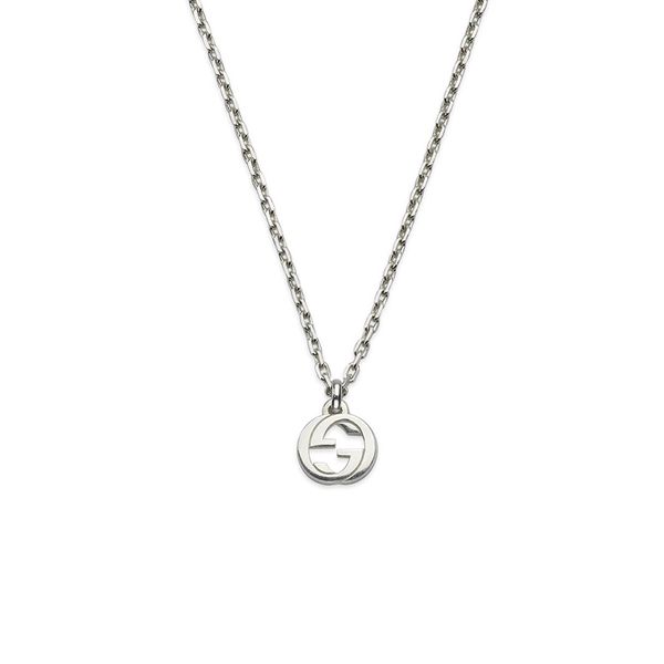 Gucci Interlocking Sterling Silver Chain Necklace 45-50cm