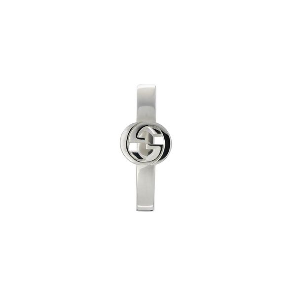 Gucci Interlocking Silver 17.5mm Hoop Earrings 