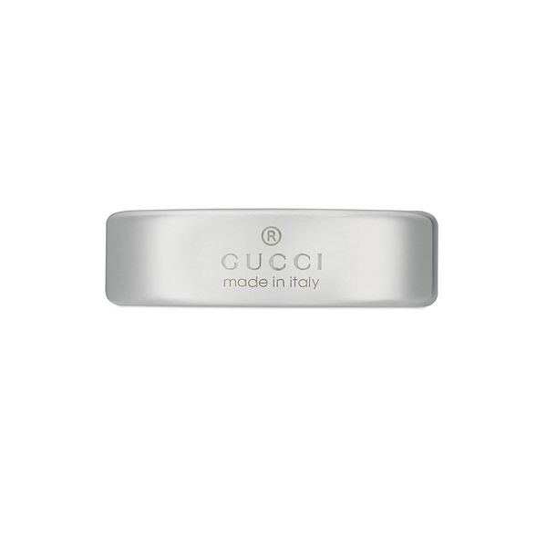 Gucci Diagonal Interlocking G 6mm Silver Ring Peter Jackson