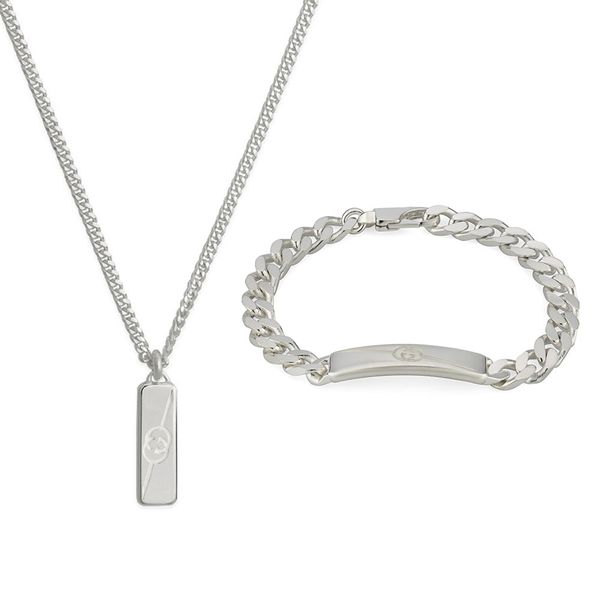 Gucci Diagonal Interlocking G Necklace Bracelet Gift Set Peter Jackson