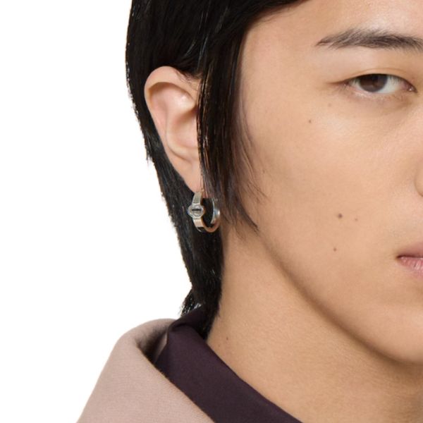Gucci Interlocking Silver Hoop Earrings