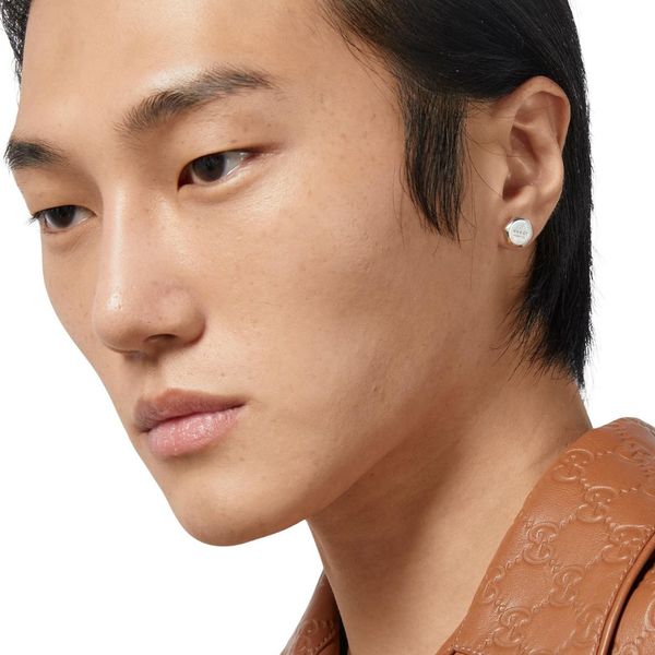 Gucci Trademark Hexagon Silver Earrings