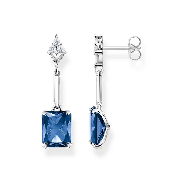 Thomas Sabo Deep Blue Stone Silver Drop Earrings|H2177-166-1|Peter ...