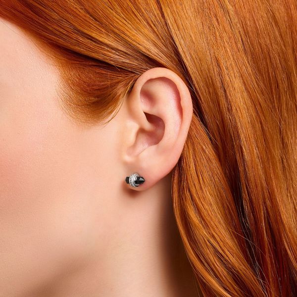 Thomas Sabo Hexagonal Onyx Stud Earrings