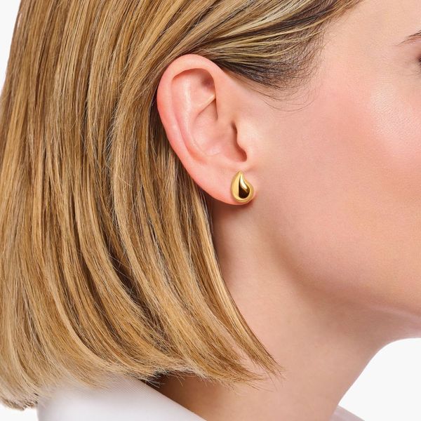 Thomas Sabo Gold Plated Teardrop Stud Earrings