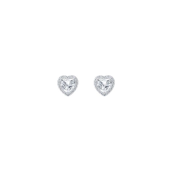 Thomas Sabo Sterling Silver Heart Shaped Halo Stud Earrings