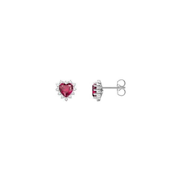 Thomas Sabo Romance Red Cubic Zirconia Heart Earrings