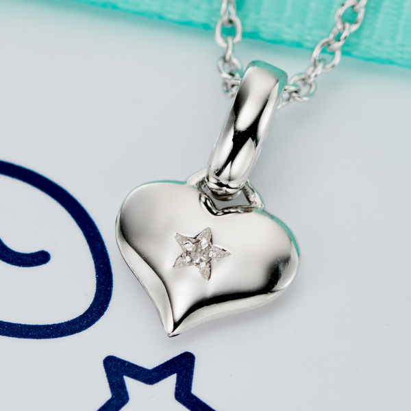 Little Star Bella Diamond Heart Necklace