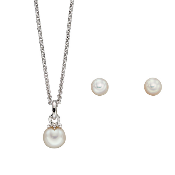 Little Star Freshwater Pearls Earrings & Necklace Gift Set