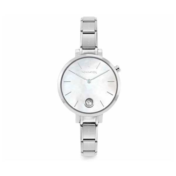 Nominations Composable Paris 31mm Mother Of Pearl Zirconia Steel Watch 