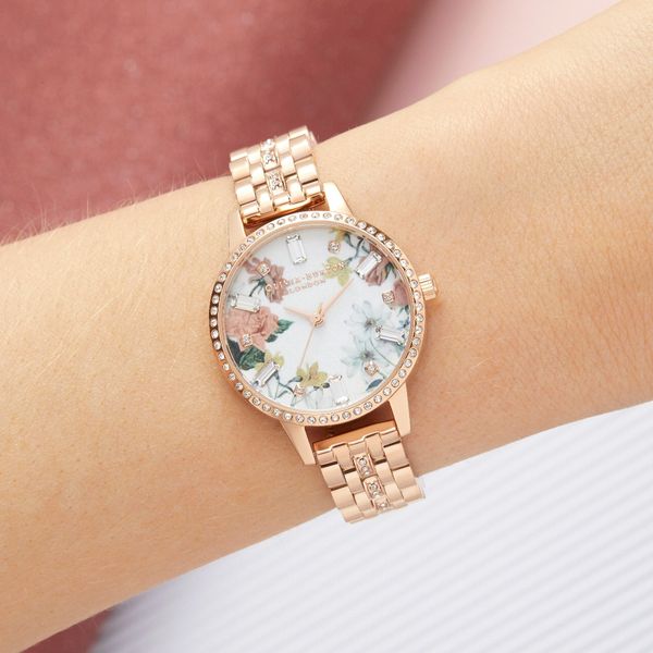 gold sparkly watch