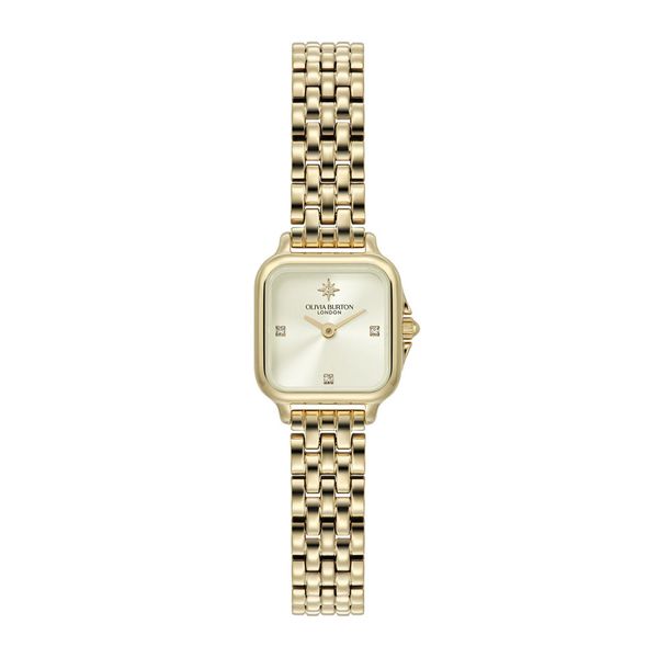Olivia Burton Mini Grosvenor 20mm Ivory Dial Bracelet Watch 