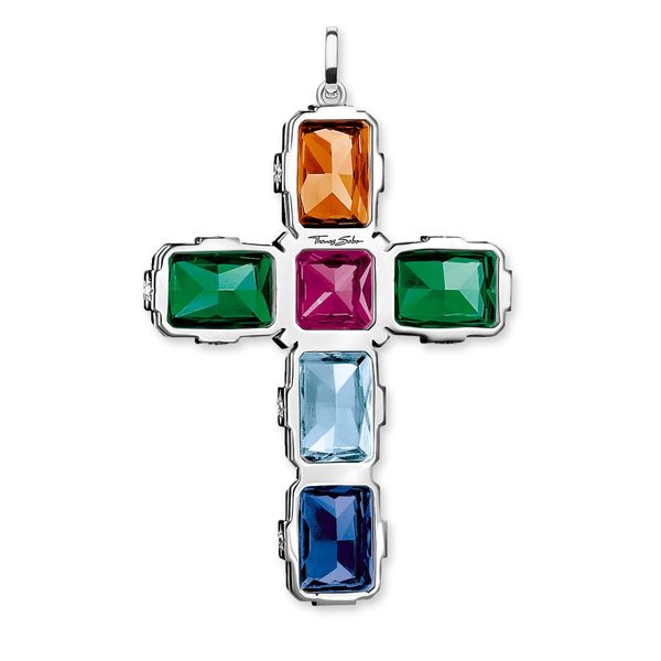 Thomas Sabo Sterling Silver Multi Gem Cross Pendant Pe858 318 7 Peter Jackson The Jeweller - Multi Gemstone Cross Pendant Thomas Sabo Sterling Silver Multi Gem Cross Pendant Pe858 318 7 Peter Jackson The Jeweller - Multi Gemstone Cross Pendant