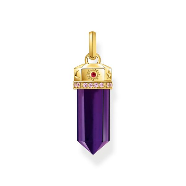 Thomas Sabo Imitation Amethyst Gold Plated Pendant