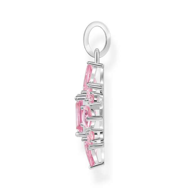 Thomas Sabo Star Shaped Pink Zirconia Silver Pendant