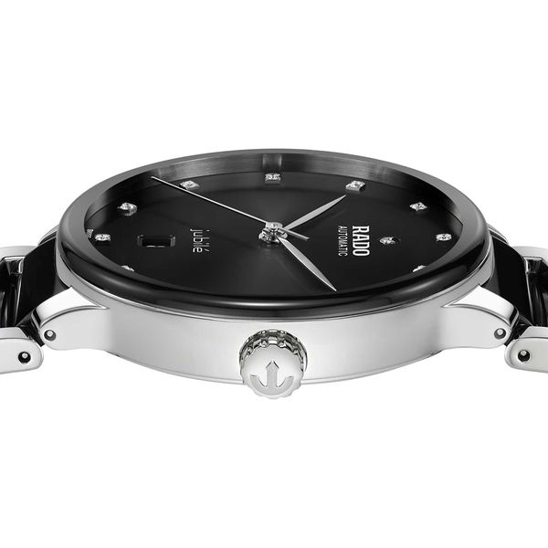 Rado Centrix 39.5mm Black Ceramic & Steel Diamond Automatic Bracelet Watch