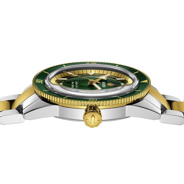 Rado Captain Cook Bi Colour Green Dial Bracelet Watch Peter Jackson