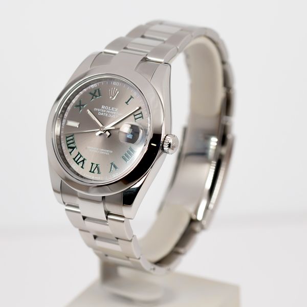 Rolex Datejust 41 126300 Slate & Green Dial Watch