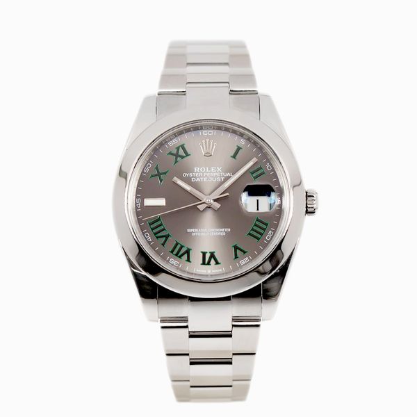 Rolex Datejust 41 126300 Slate & Green Dial Watch