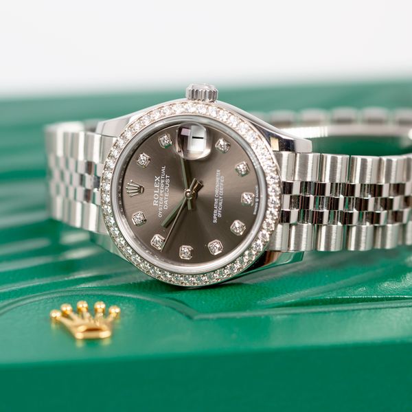 Rolex Lady Datejust 278384RBR Dark Grey Dial Watch