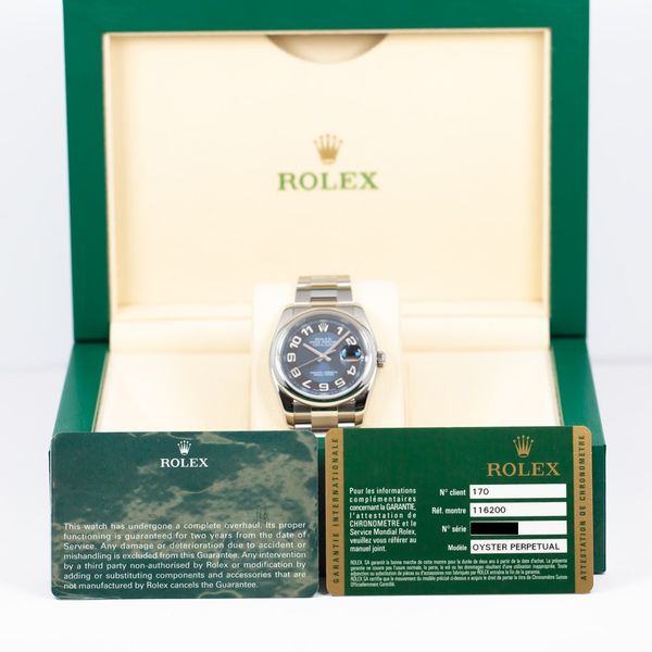 Rolex Datejust 36 116200 Blue Dial Watch