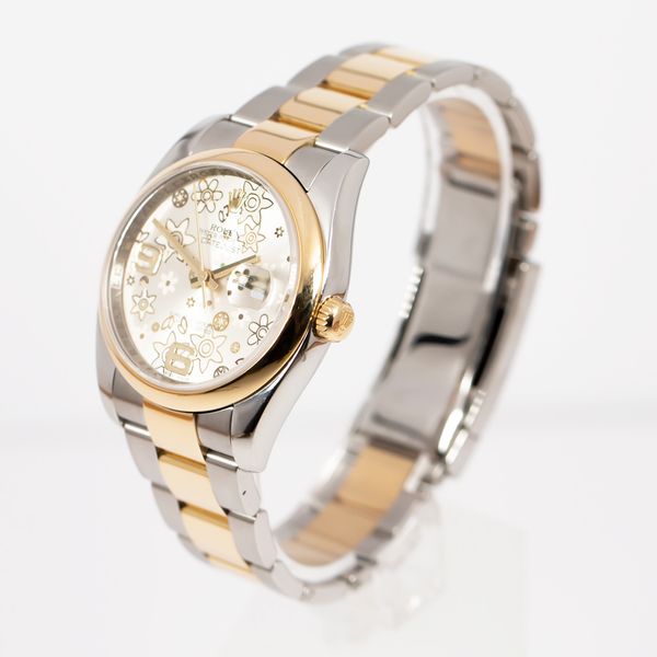 Rolex Datejust 36 116203 Silver Floral Dial Watch