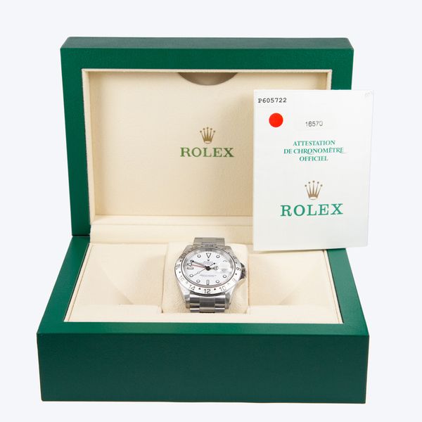 Rolex Explorer II 16570 White Dial Watch