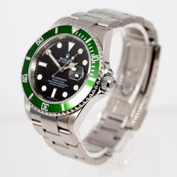 Rolex Submariner 116610LV, 50th Anniversary, Oyster, Steel, Kermit Green Bezel, Black Dial 40 mm