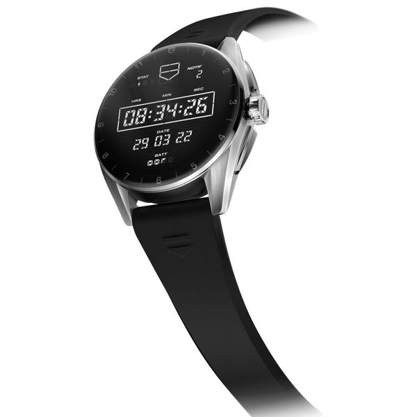 TAG Heuer Connected Calibre E4 42mm Black Rubber Strap Watch Peter Jackson