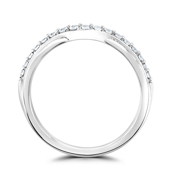 Platinum Diamond 0.23ct Curved Ladies Eternity Ring