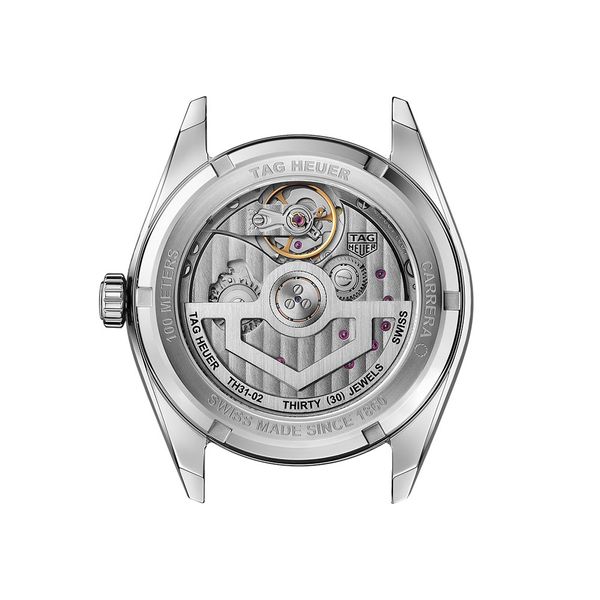 TAG Heuer Carrera Day-Date 41mm TH31-02 Black & Blue Automatic Strap Watch 