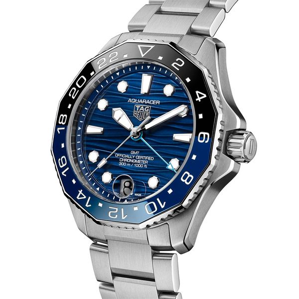 TAG Heuer Aquaracer Professional 300 Date 42mm Blue Automatic GMT Bracelet Watch