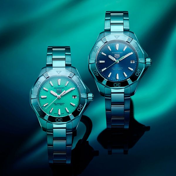 TAG Heuer Aquaracer 200 34mm Solargraph Turquoise Watch | Peter