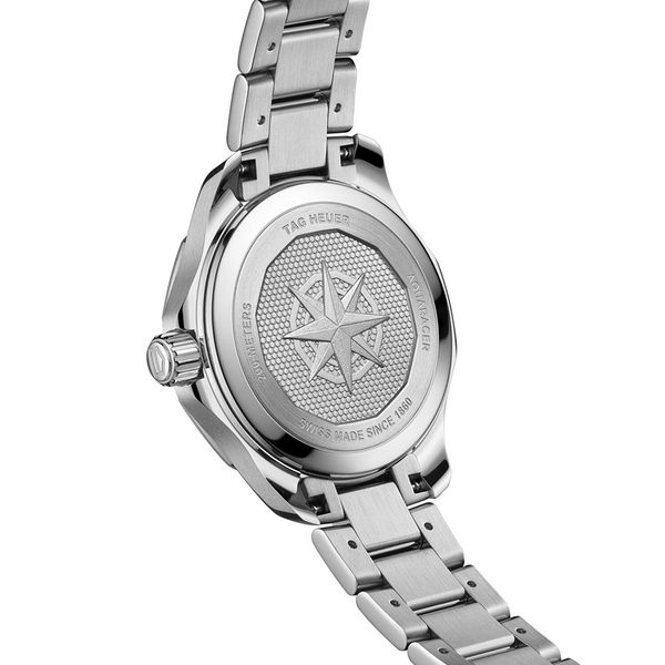 TAG Heuer Aquaracer Professional 200 34mm Solargraph Mother of Pearl Diamond Bezel Bracelet Watch 