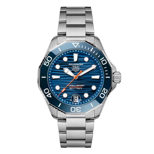 TAG Heuer Aquaracer 300 42mm Blue Bracelet Watch Peter Jackson