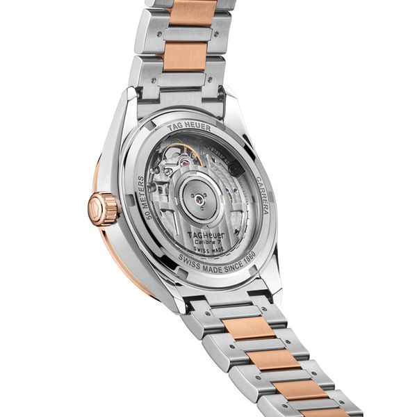 TAG Heuer Carrera 36mm Steel Rose Diamond Watch Peter Jackson