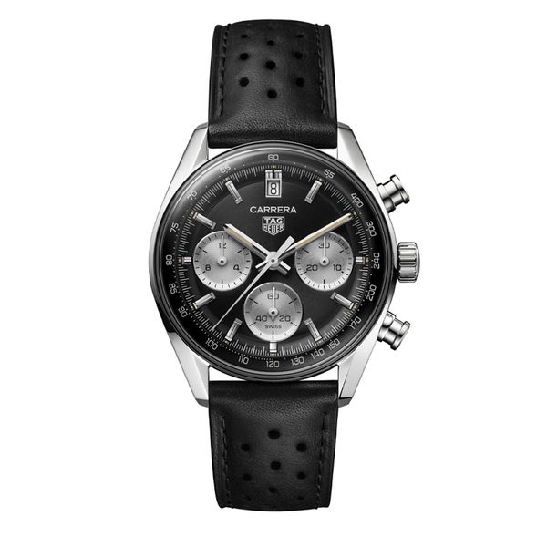 Black outlet strap watch