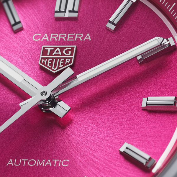 TAG Heuer Ladies 36mm Carrera Pink Bracelet Watch Peter Jackson