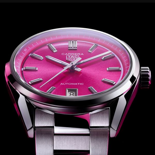 TAG Heuer Ladies 36mm Carrera Pink Bracelet Watch | Peter Jackson