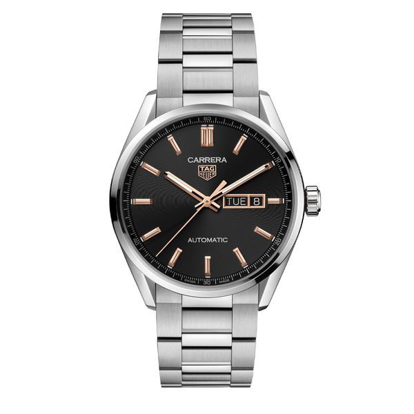 Tag Heuer Gents Black Dial Carrera Calibre 5 Automatic Day Date
