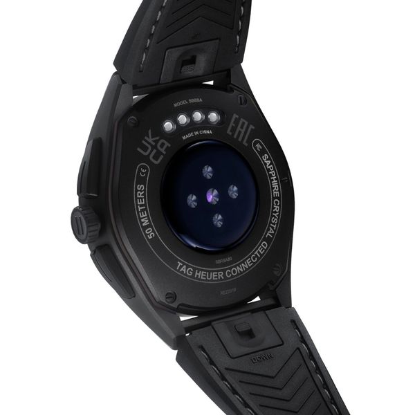 TAG Heuer Connected Calibre E4 X Oracle Red Bull Racing Edition 45mm Black Rubber Leather Watch 